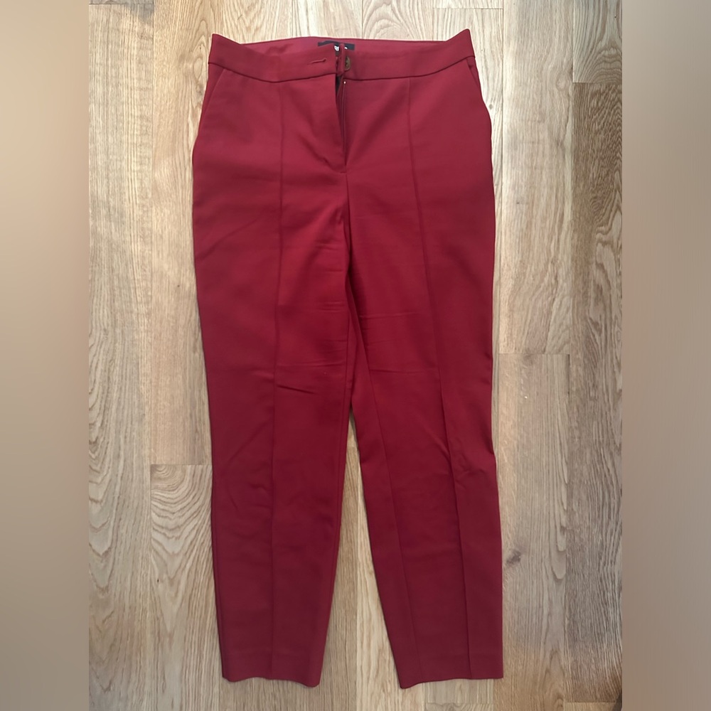 Express Red High Rise Ankle Pants